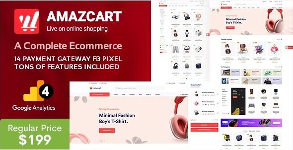 AmazCart 4.5 – Laravel Ecommerce System Multi-Vendor CMS
