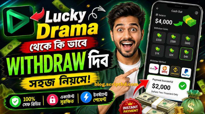 Lucky Drama App Withdrawal Method | মিনিমাম কত টাকা তুলতে পারবেন জানুন